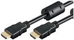 Шнур соединительный HDMI-HDMI 10m (феррит), 7.5mm golden pin