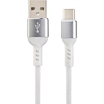 Шнур соединительный Perfeo USB - Type-C, 2.4A 1м белый