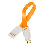 Шнур соединительный SmartBuy USB шт. - microUSB шт. 0.2m, магнитный, оранжевый