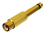 Переходник штекер 6.35 mm моно - гнездо RCA, G