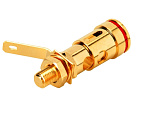 Гнездо Banana 31mm (шток 8mm) Gold -красное-
