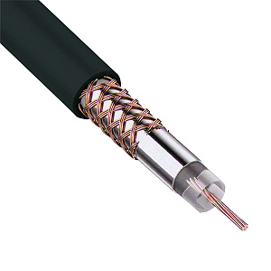 Кабель коаксиальный 50 Ohm RG174/U черный