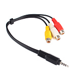 Шнур соединительный 3.5 шт. 4-pole - 3RCA гн. 0.3m