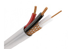 Кабель видеонаблюдения КВК-В-2+2*0.75mm белый Proconnet