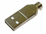 Штекер USB A на кабель, без кожуха