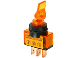 Тумблер RWC-405 OFF-ON, lamp12V, 12VDC/20A, 3c желтый