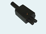 Гнездо AC 250V, 10A, 3pin на кабель, ноутбук