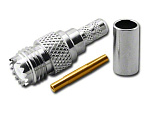 Гнездо miniUHF обжим, на кабель RG58/U, Ni/G