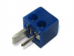 Штекер для акустики 2 PIN DIN, с винтом (кубик), синий
