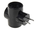 Тройник сетевой TOKER 3T 250V 6A, черный