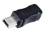 Штекер miniUSB 5pin с кожухом, пайка