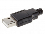 Штекер USB A на кабель, с кожухом