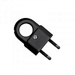 Вилка сетевая 250В 6А плоская, с ушком, черная