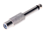 Переходник штекер 6.35 mm моно - гнездо RCA, Ni