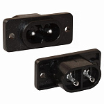 Гнездо AC-"8" на корпус, 250V, 10A