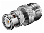 Переходник штекер BNC - гнездо UHF, Ni