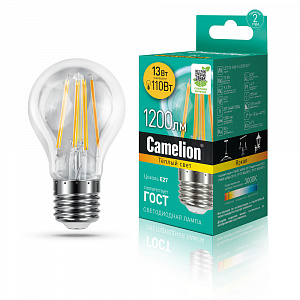 Camelion LED13-A60-FL/830/E27 220V 13W 3000K филамент