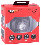 Фонарь ЯРКИЙ ЛУЧ "MultiLight ACCU" многофункц., 250лм, 4 режима, 3 вар.крепл., Li-Ion