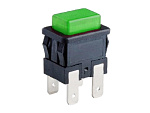 Кнопка SC-7097 OFF-(ON) neon, 250V/16A, 4c зеленый