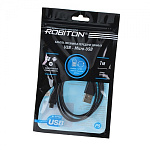 Шнур соединительный Robiton P5 USB шт. - microUSB, 1м черный