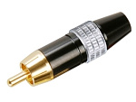 Штекер RCA, Ni/G/Pl черный