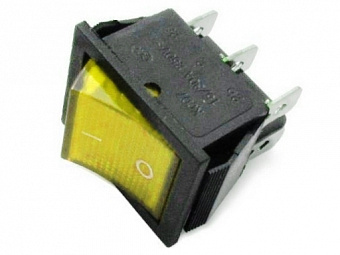 Выключатель RWB-506 ON-ON neon, 250V/15A, 6c желтый