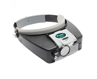 Лупа с головным креплением со светодиодной подсветкой MA-016 Pro`sKit