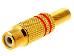 Гнездо RCA на кабель, G красное