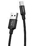 Шнур соединительный Hoco X14 USB - Type-C, 3A 1м черный