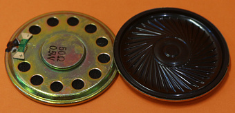 Громкоговоритель (динамик) YD50-01M (50/h10/магн. N35) 50Ohm 0.5W, металл