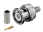 Штекер BNC (B-111F) обжимной, на кабель RG58/U, Ni/Gold pin