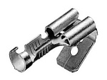 Гнездо 6.3mm, пайка с обжимом, с отводом