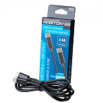 Шнур соединительный Robiton P20 Type-C - Type-C 2.4A 1м черный