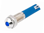 Индикатор 12-24V M6 LED, антивандальный, IP67, синий