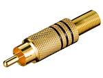 Штекер RCA на кабель 6mm, G черный