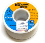 Припой Mechanic HX-T100 0.3mm с флюсом (Sn63/Pb37, катушка 55g)