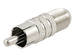 Переходник штекер RCA - гнездо F, Ni