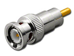 Переходник штекер BNC - штекер RCA, Ni