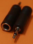 Переходник штекер 3.5 mm - гнездо 6.35 mm, моно, Ni/Pl