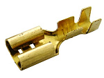 Гнездо 6.3mm, пайка с обжимом