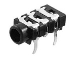 Гнездо 3.5 mm стерео на плату, 5c, Ni/Pl