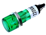 Индикатор 220V 10.2 mm RWE-202 neon, зеленый