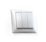 Выключатель SE Селена СП 3-клавишный, белый