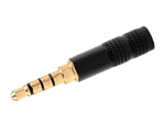 Штекер 3.5 mm 4 pole BIG, G/Ni черный