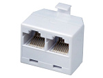 Переходник штекер 8P8C - 2 гнезда 8P8C (RJ45)