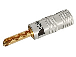 Штекер Banana 24K G/Ni, черный