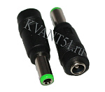 Переходник гнездо 5.5/2.1mm на штекер 6.3/3.0mm