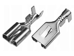 Гнездо 6.3mm, защелка в корпус, пайка с обжимом