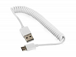 SmartBuy USB шт. - microUSB шт. 1.0m, спиральный, белый