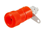 Гнездо Banana 34mm (шток=20mm) Ni/Pl, красное